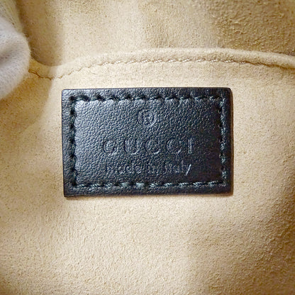 GUCCI グッチ ショルダーバッグ GGマーモント ブラック 448065 レザー レディース 【中古】