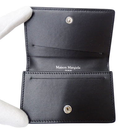 Maison Margiela メゾン マルジェラ カードケース 4ステッチ ブラック SA3VX0005 レザー レディース メンズ 【中古】