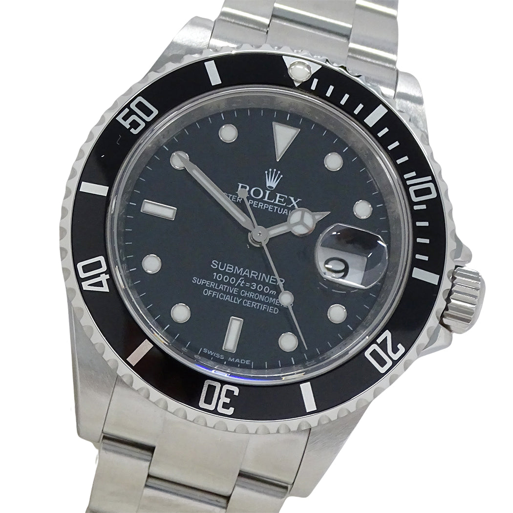 ROLEX ロレックス サブマリーナ デイト 16610 V番 メンズ 腕時計 自動巻き AT ステンレス 磨き済み【中古】