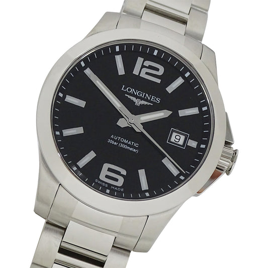 LONGINES ロンジン コンクエスト L3.676.4 メンズ 腕時計 デイト 自動巻き SS 磨き済み【中古】
