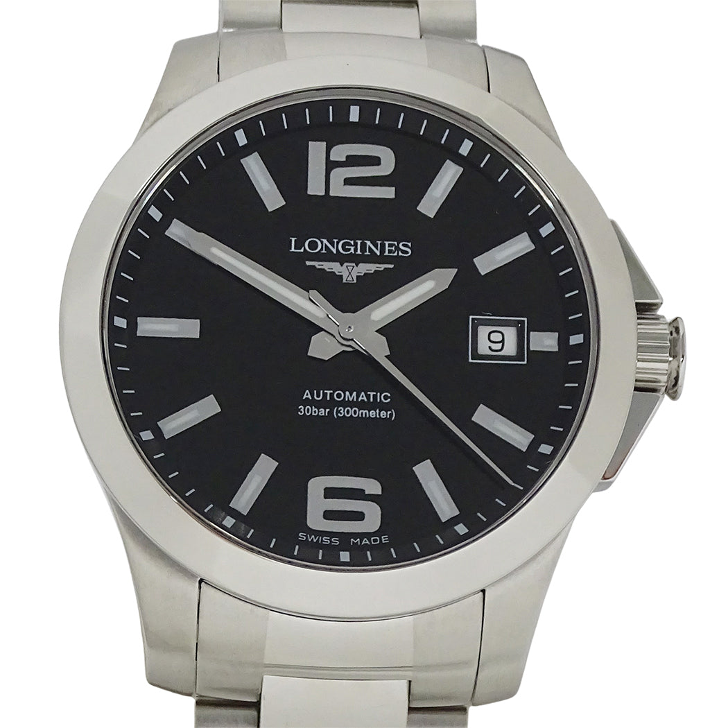 LONGINES ロンジン コンクエスト L3.676.4 メンズ 腕時計 デイト 自動巻き SS 磨き済み【中古】