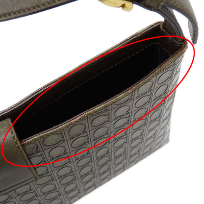 Ferragamo フェラガモ ショルダーバッグ ガンチーニ カーキ レザー レディース 【中古】