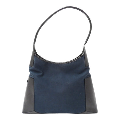 Ferragamo フェラガモ ショルダーバッグ ネイビー キャンバス レディース 【中古】