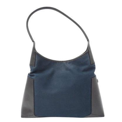 Ferragamo フェラガモ ショルダーバッグ ネイビー キャンバス レディース 【中古】