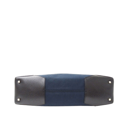 Ferragamo フェラガモ ショルダーバッグ ネイビー キャンバス レディース 【中古】