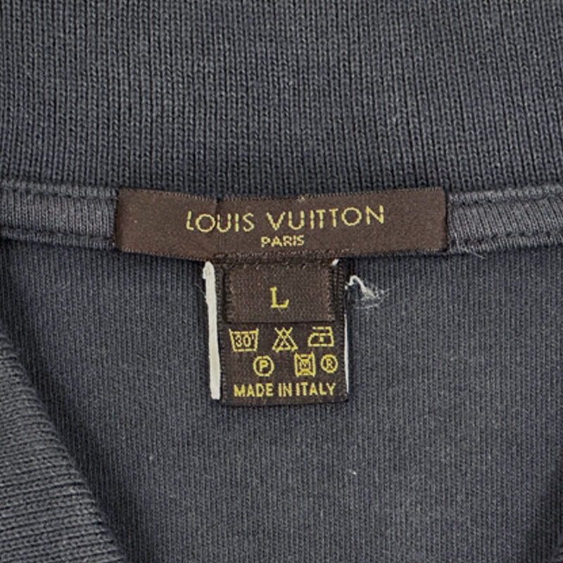 LOUIS VUITTON ルイ・ヴィトン ポロシャツ L ダークグレー コットン メンズ 【中古】