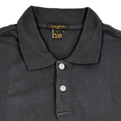 LOUIS VUITTON ルイ・ヴィトン ポロシャツ L ダークグレー コットン メンズ 【中古】