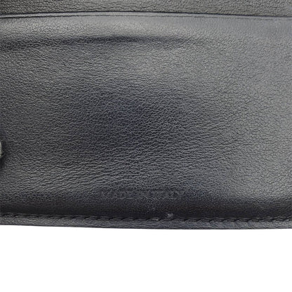 CELINE セリーヌ 二つ折り財布 トリオンフ ブラック レザー レディース 【中古】