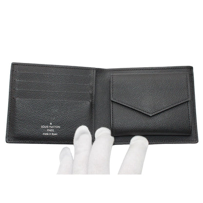 LOUIS VUITTON ルイ・ヴィトン ポルトフォイユ マルコ NM 二つ折り財布 モノグラム エクリプス ノワール M62289 エピレザー メンズ 【中古】