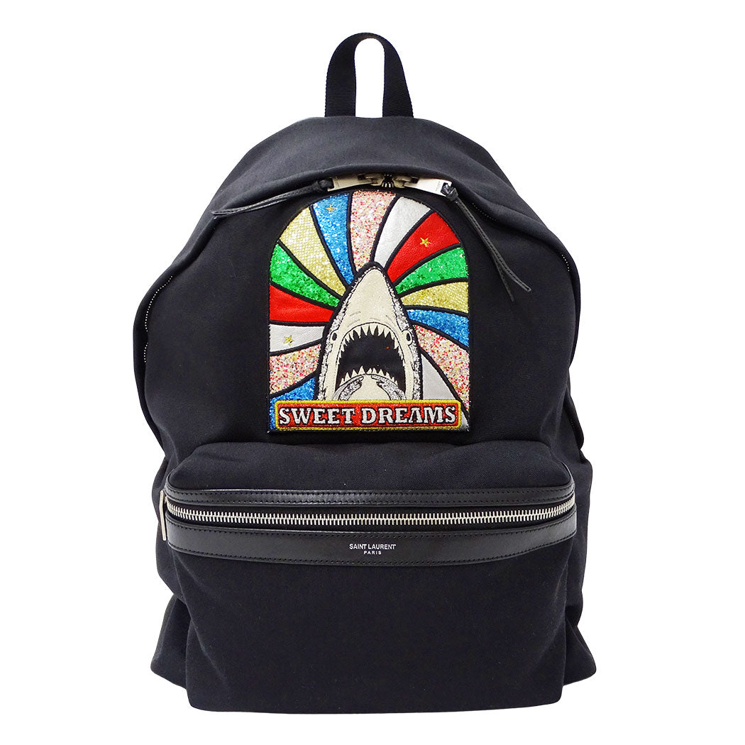 SAINT LAURENT サンローラン クラシックシティカリフォルニアバックパック リュック ブラック 437087 キャンバス レディース メンズ 【中古】