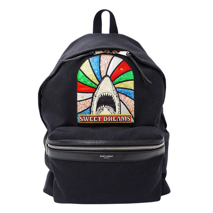 SAINT LAURENT サンローラン クラシックシティカリフォルニアバックパック リュック ブラック 437087 キャンバス レディース メンズ 【中古】