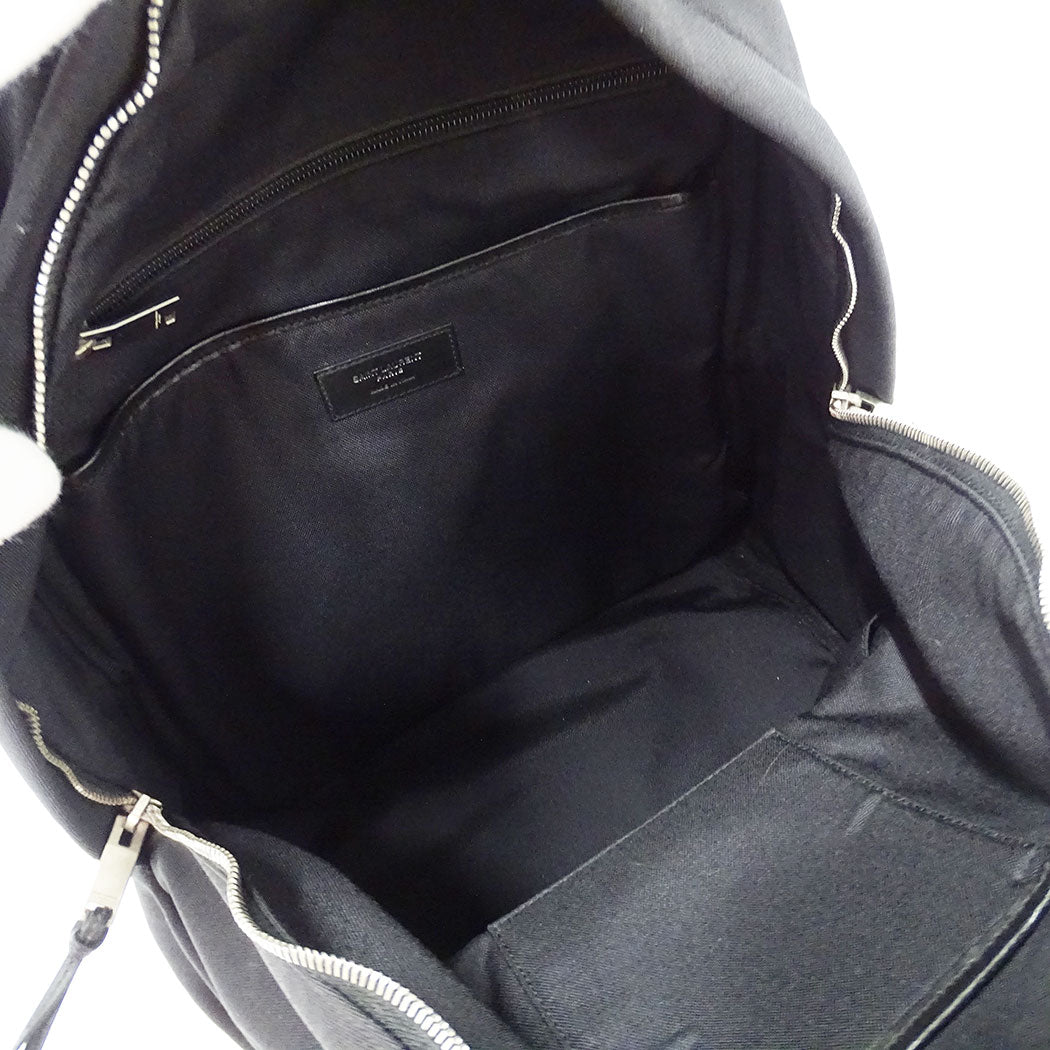 SAINT LAURENT サンローラン クラシックシティカリフォルニアバックパック リュック ブラック 437087 キャンバス レディース メンズ 【中古】