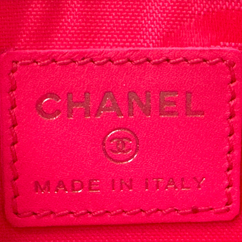 CHANEL シャネル カードケース カンボンライン ブラック ホワイト レザー レディース 【中古】