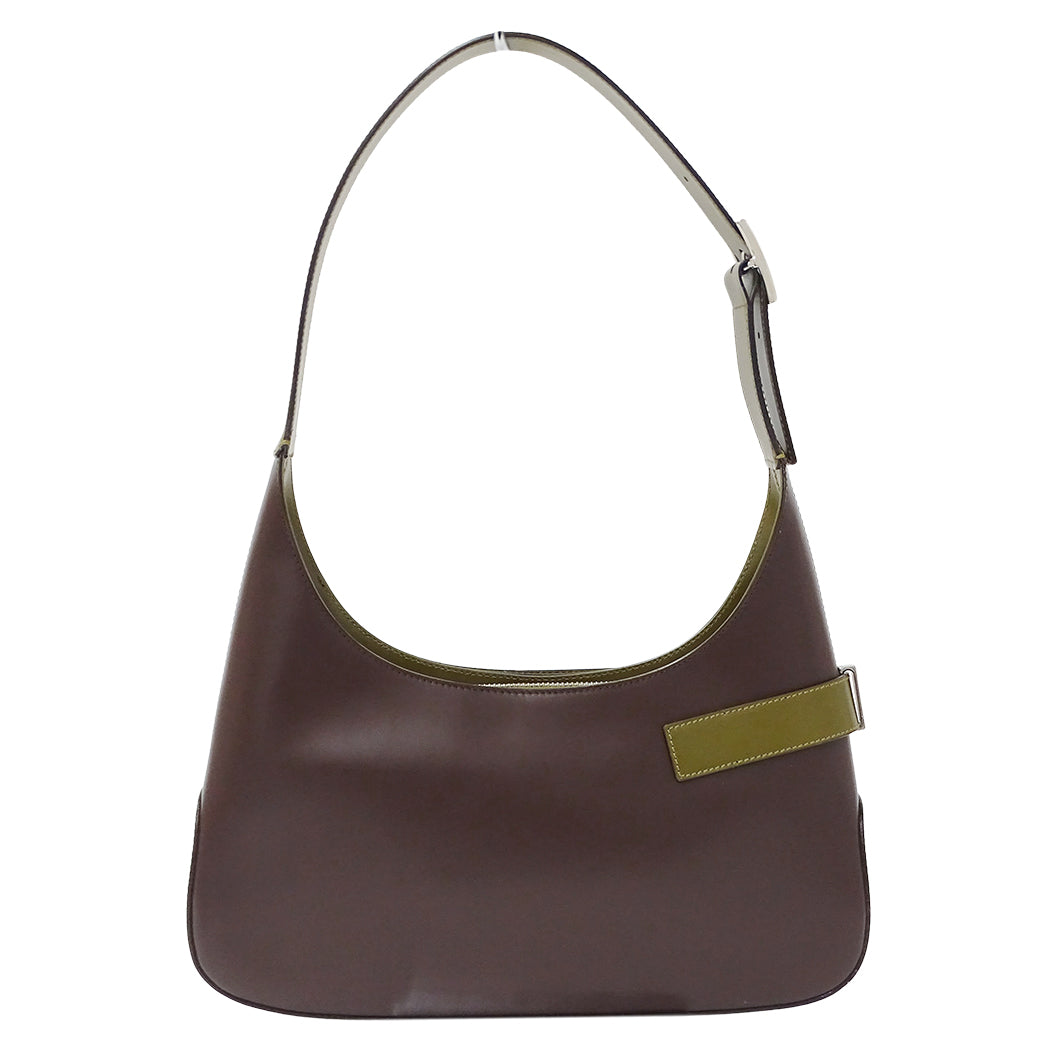 Ferragamo フェラガモ ショルダーバッグ ブラウン カーキ レザー レディース 【中古】