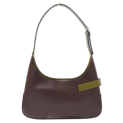 Ferragamo フェラガモ ショルダーバッグ ブラウン カーキ レザー レディース 【中古】
