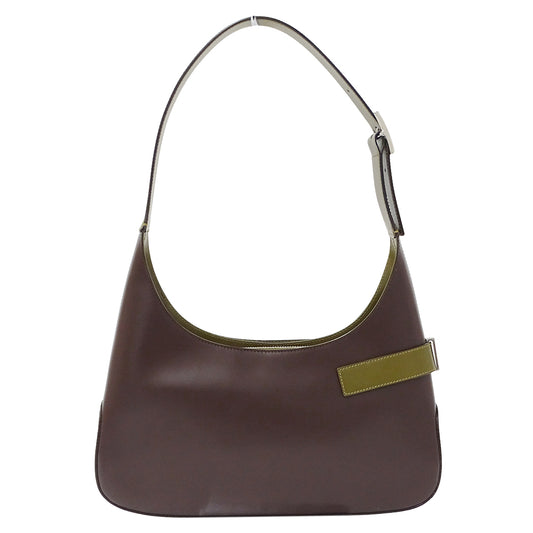 Ferragamo フェラガモ ショルダーバッグ ブラウン カーキ レザー レディース 【中古】