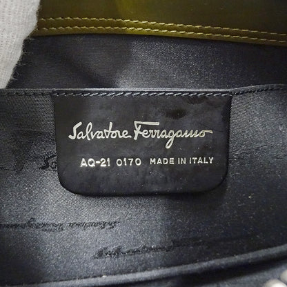 Ferragamo フェラガモ ショルダーバッグ ブラウン カーキ レザー レディース 【中古】