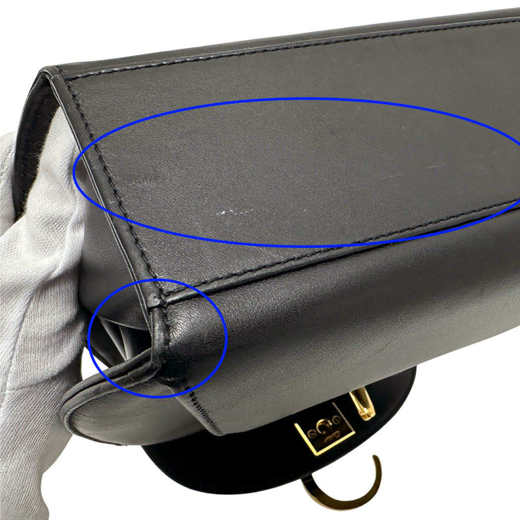 Cartier カルティエ パンテール ハンドバッグ ブラック ゴールド金具 レザー レディース おしゃれ 大人 おでかけ 豹【中古】