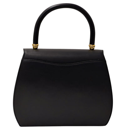 Cartier カルティエ パンテール ハンドバッグ ブラック ゴールド金具 レザー レディース おしゃれ 大人 おでかけ 豹【中古】