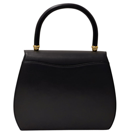 Cartier カルティエ パンテール ハンドバッグ ブラック ゴールド金具 レザー レディース おしゃれ 大人 おでかけ 豹【中古】