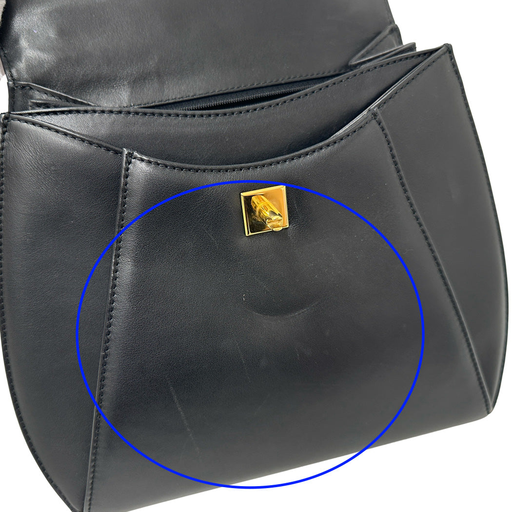 Cartier カルティエ パンテール ハンドバッグ ブラック ゴールド金具 レザー レディース おしゃれ 大人 おでかけ 豹【中古】
