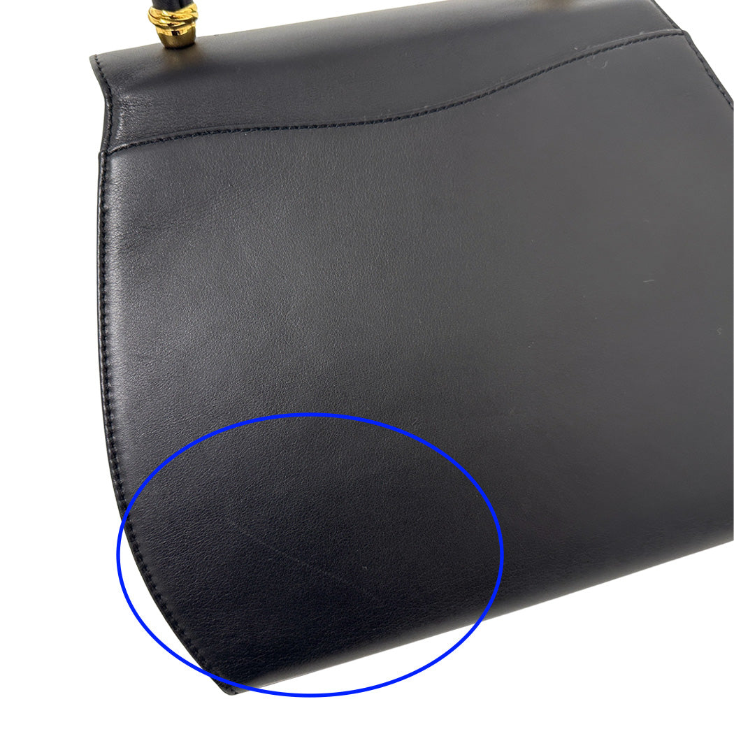 Cartier カルティエ パンテール ハンドバッグ ブラック ゴールド金具 レザー レディース おしゃれ 大人 おでかけ 豹【中古】
