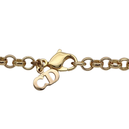 Dior ディオール フラワー ブレスレット ゴールド ライトブルー レディース 【中古】