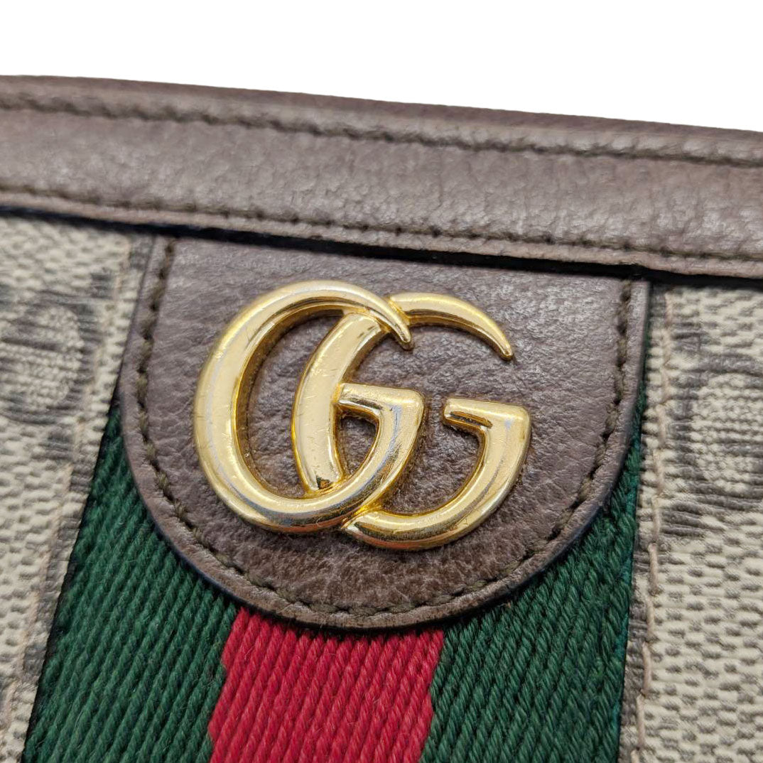 GUCCI グッチ 長財布 オフィディア ベージュ ブラウン 523154 GGスプリームキャンバス レディース メンズ 【中古】