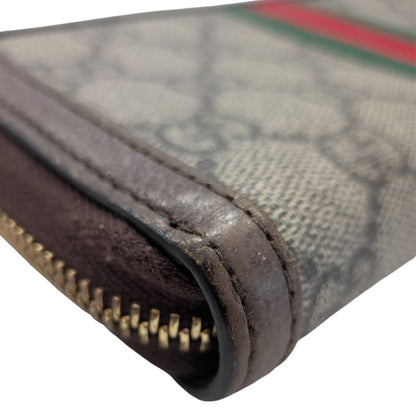 GUCCI グッチ 長財布 オフィディア ベージュ ブラウン 523154 GGスプリームキャンバス レディース メンズ 【中古】