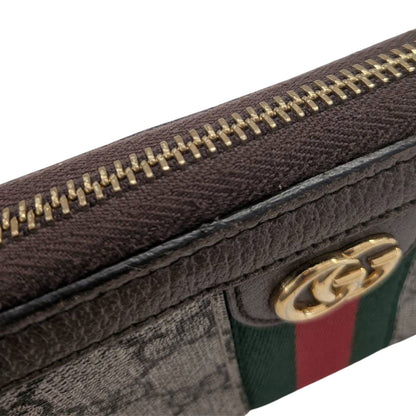 GUCCI グッチ 長財布 オフィディア ベージュ ブラウン 523154 GGスプリームキャンバス レディース メンズ 【中古】
