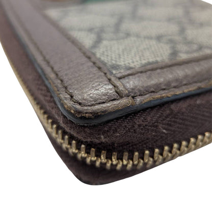 GUCCI グッチ 長財布 オフィディア ベージュ ブラウン 523154 GGスプリームキャンバス レディース メンズ 【中古】
