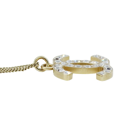 CHANEL シャネル ネックレス ラインストーン ゴールド レディース B12A刻印【中古】