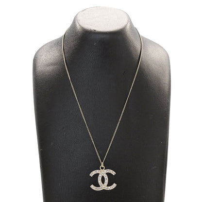 CHANEL シャネル ネックレス ラインストーン ゴールド レディース B12A刻印【中古】