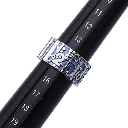Dior ディオール リング 指輪 トロッター No.2 メタル ブルー シルバー 約14.5号 レディース メンズ 【中古】