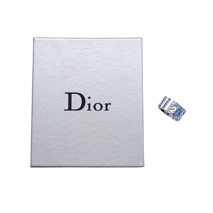 Dior ディオール リング 指輪 トロッター No.2 メタル ブルー シルバー 約14.5号 レディース メンズ 【中古】