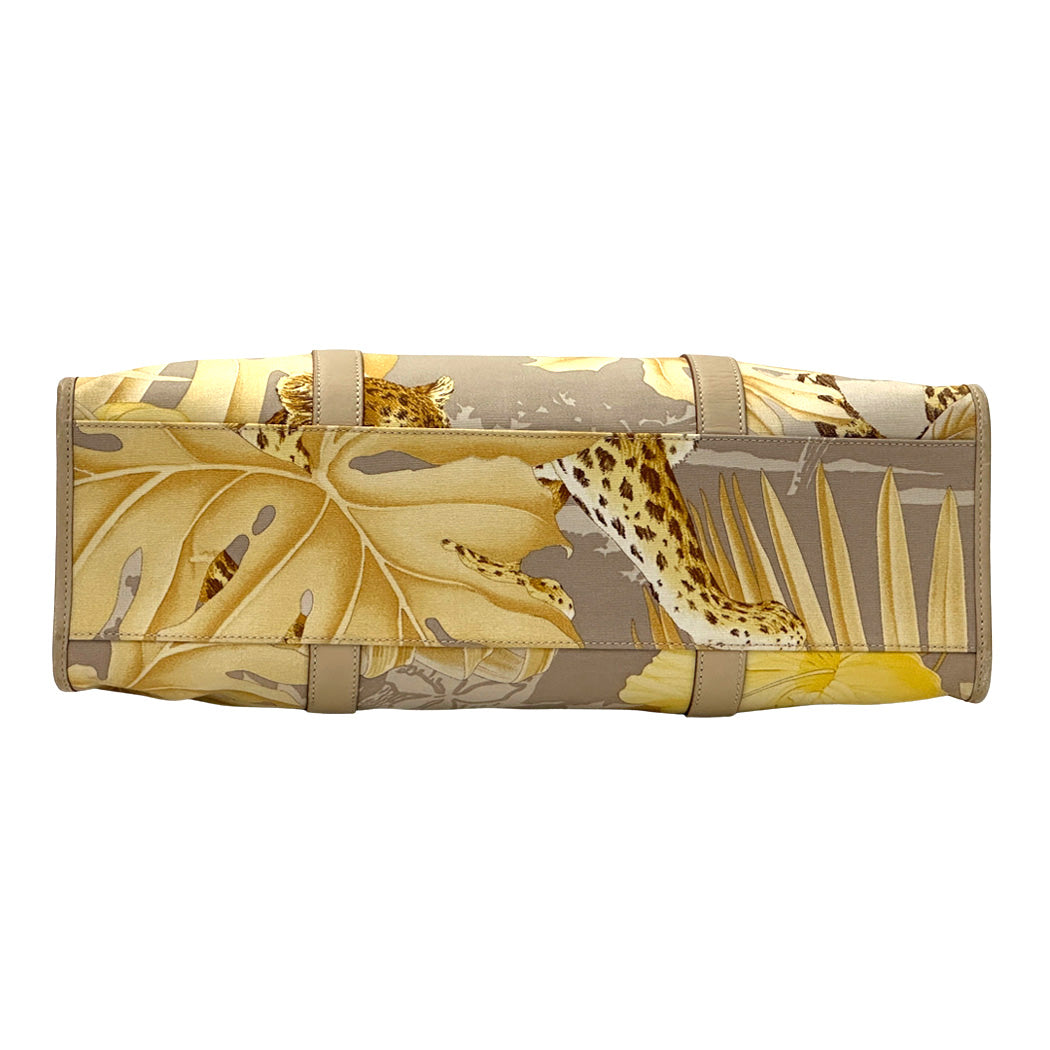 Ferragamo フェラガモ トートバッグ ベージュ オレンジ AU-21/2866 キャンバス レディース 【中古】