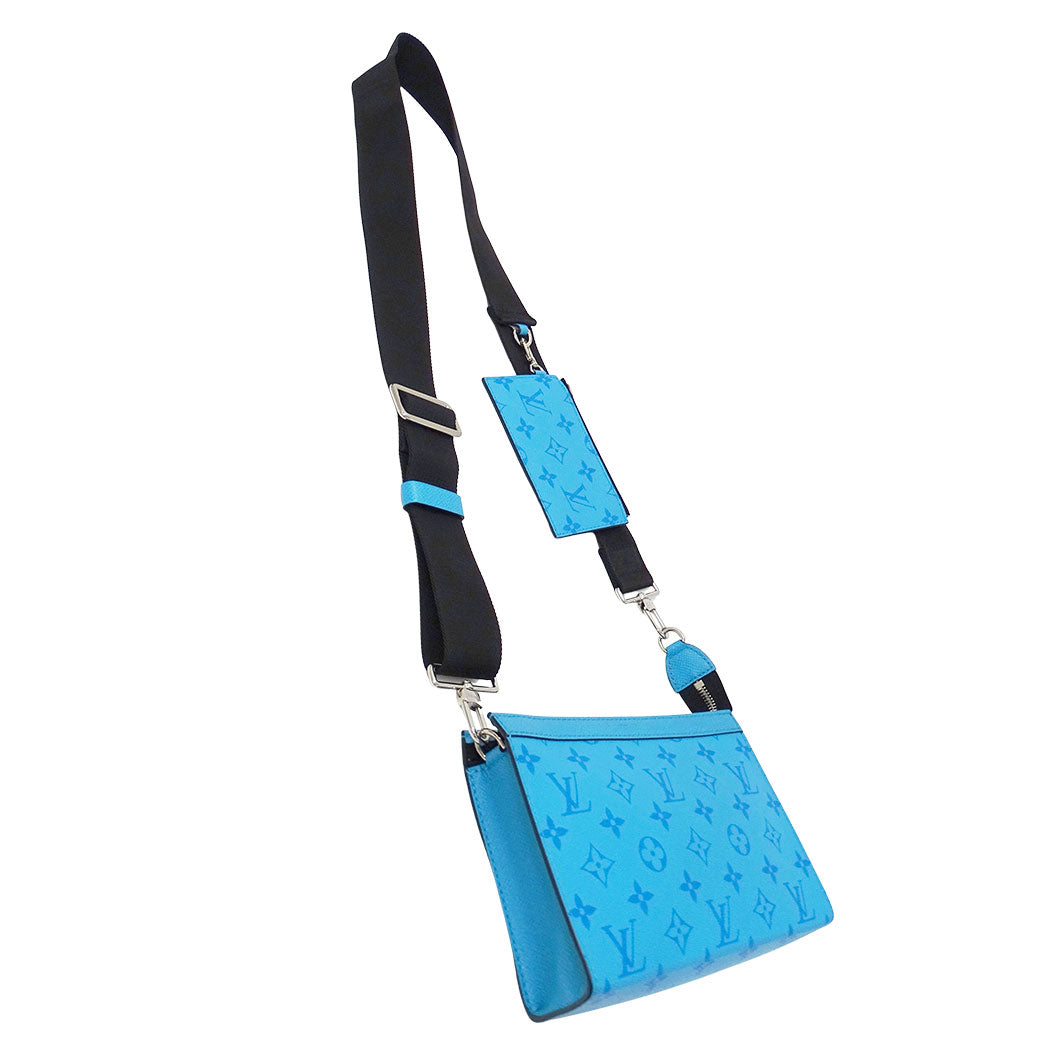 LOUIS VUITTON ルイ・ヴィトン ガストン・ウェアラブルウォレット ショルダーバッグ タイガラマ トロピカルブルー M27647 レディース メンズ 【中古】