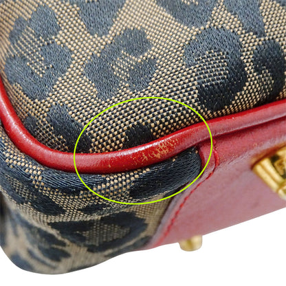 FENDI フェンディ 2wayバッグ レッド ブラウン キャンバス レディース 【中古】