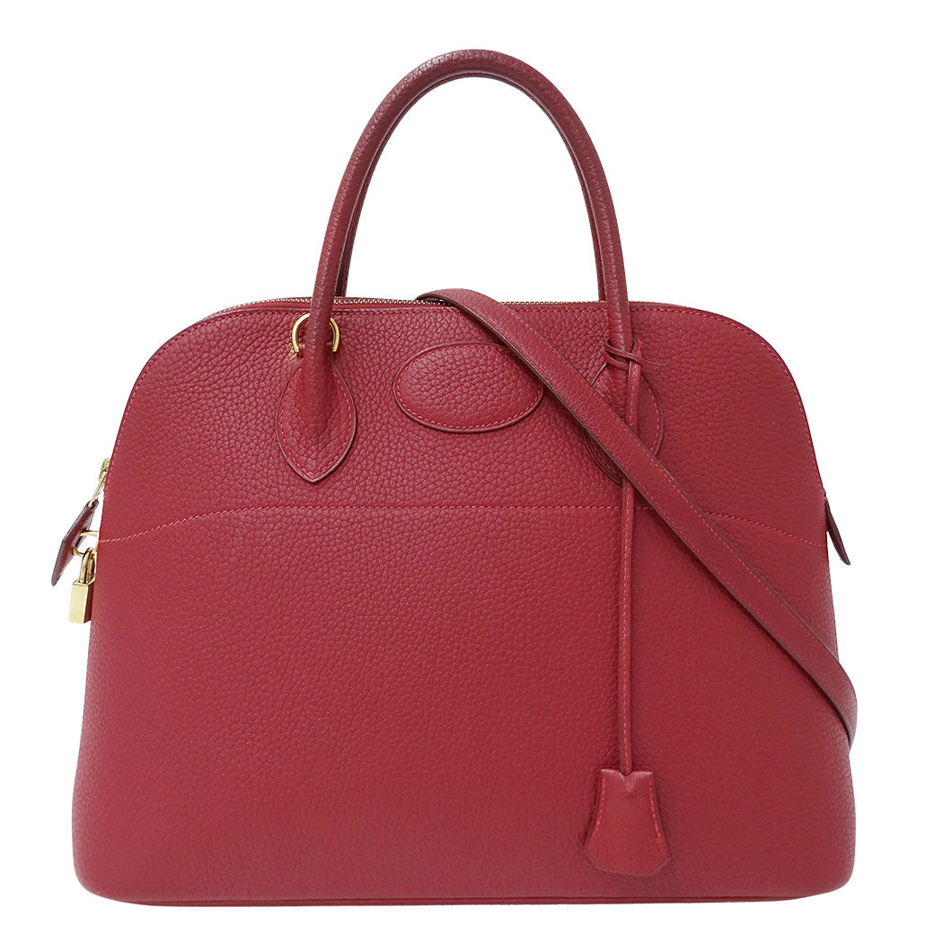 HERMES エルメス ボリード35 2wayバッグ レッド トゴ レディース □G(2003年製造) 【中古】