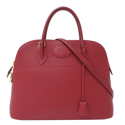 HERMES エルメス ボリード35 2wayバッグ レッド トゴ レディース □G(2003年製造) 【中古】