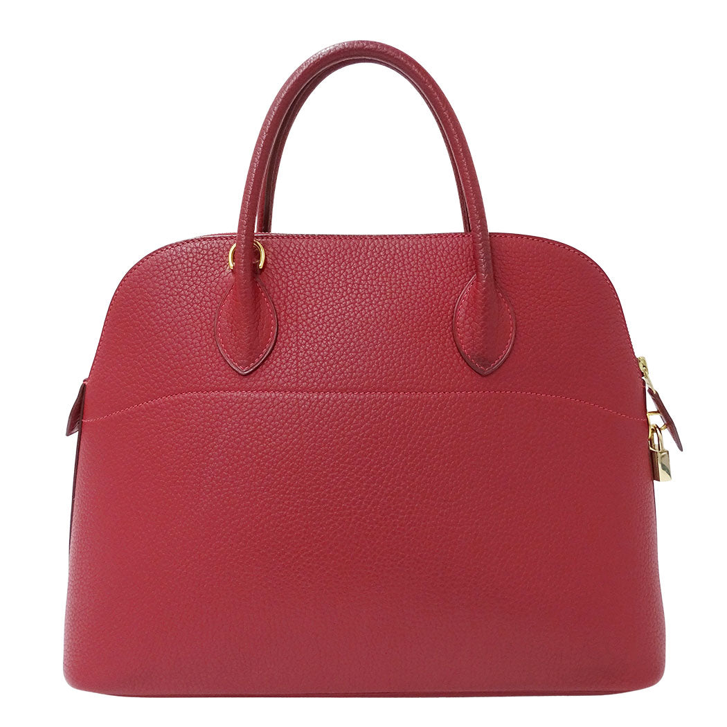 HERMES エルメス ボリード35 2wayバッグ レッド トゴ レディース □G(2003年製造) 【中古】