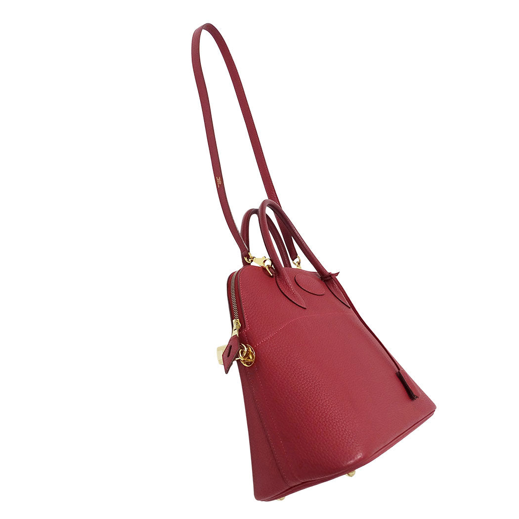 HERMES エルメス ボリード35 2wayバッグ レッド トゴ レディース □G(2003年製造) 【中古】
