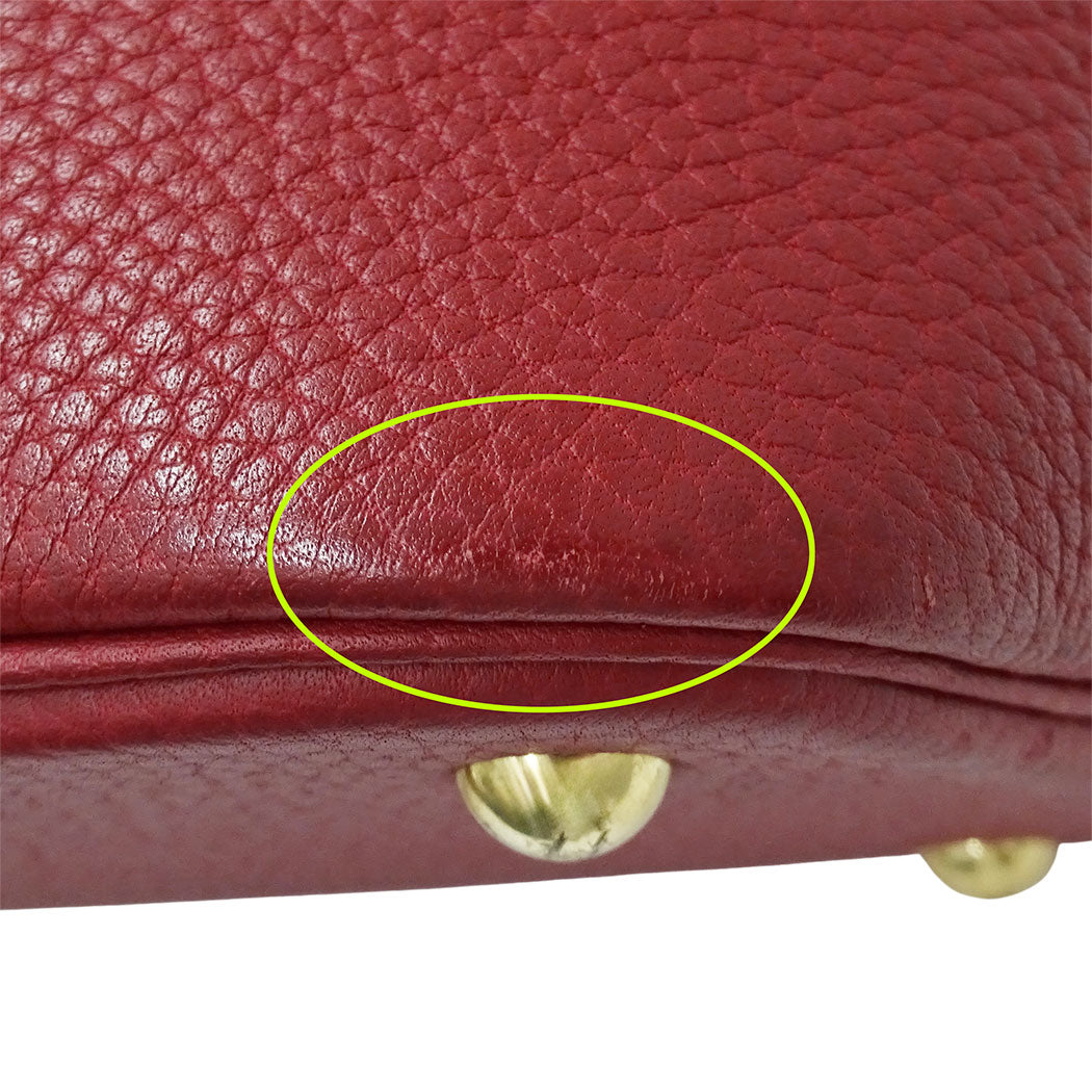 HERMES エルメス ボリード35 2wayバッグ レッド トゴ レディース □G(2003年製造) 【中古】