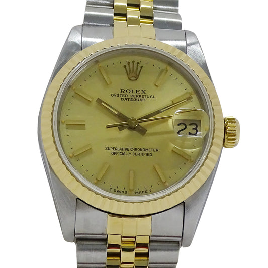 ROLEX ロレックス デイトジャスト 68273 95番台 ボーイズ 腕時計 自動巻き AT SS YG 磨き済み【中古】