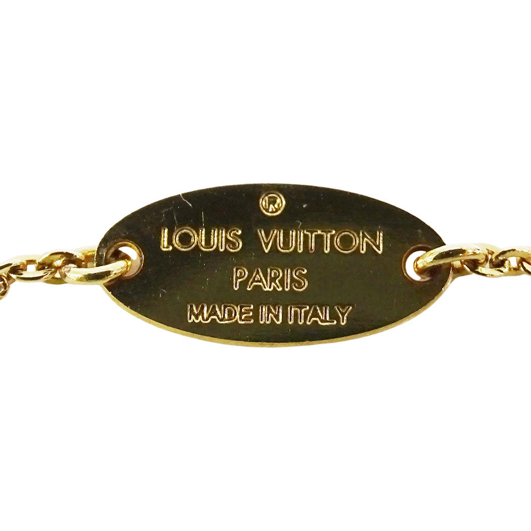 LOUIS VUITTON ルイ・ヴィトン ブラスレ・レイディ ラッキー ブレスレット GP ゴールド レッド レディース M64761 【中古】