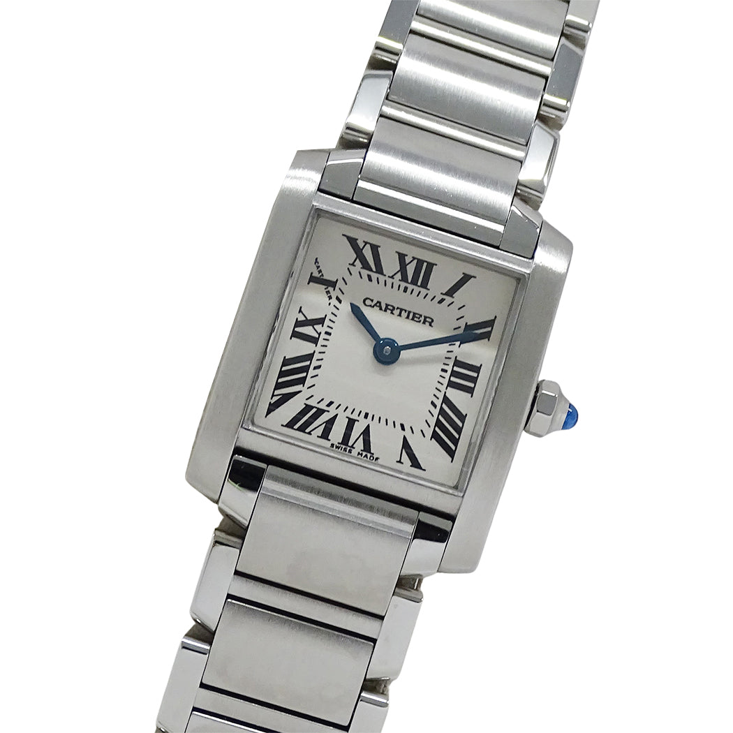 Cartier カルティエ タンクフランセーズ SM W51008Q3 レディース 腕時計 クオーツ QZ ステンレス 磨き済み【中古】