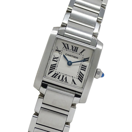 Cartier カルティエ タンクフランセーズ SM W51008Q3 レディース 腕時計 クオーツ QZ ステンレス 磨き済み【中古】