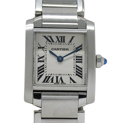 Cartier カルティエ タンクフランセーズ SM W51008Q3 レディース 腕時計 クオーツ QZ ステンレス 磨き済み【中古】