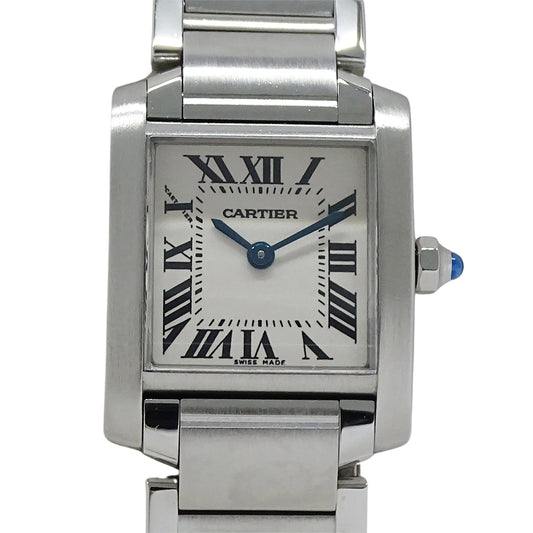 Cartier カルティエ タンクフランセーズ SM W51008Q3 レディース 腕時計 クオーツ QZ ステンレス 磨き済み【中古】