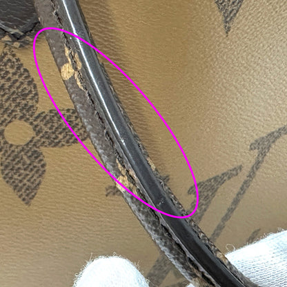 LOUIS VUITTON ルイ・ヴィトン オンザゴーGM 2wayバッグ モノグラム・ジャイアント・リバース ブラウン ゴールド金具 M44576 レディース メンズ 【中古】